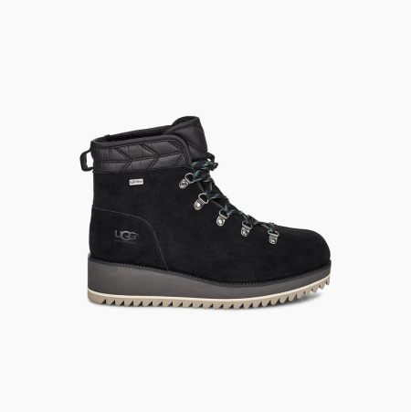 UGG Birch Lace-Up Black Boots for Women (XUTB71268)